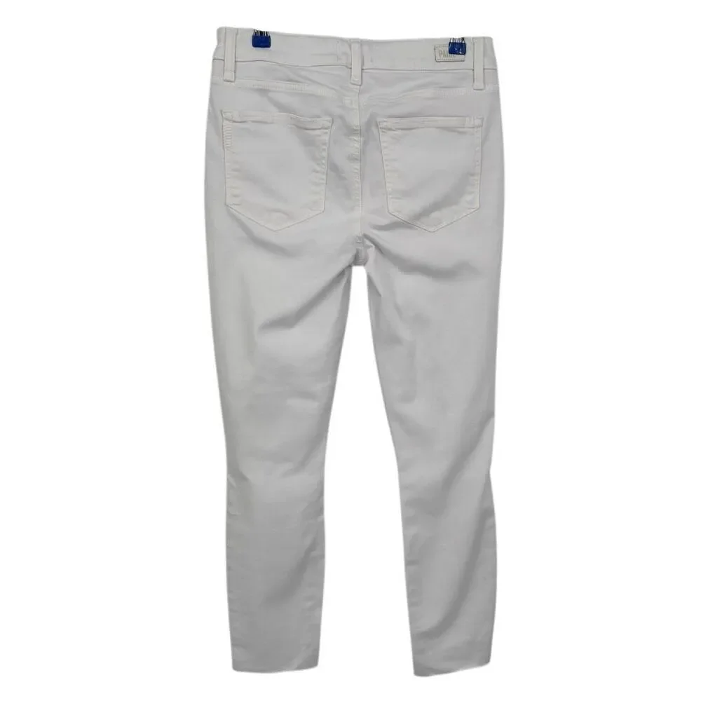 Paige VERDUGO CROP Artica White‎ Destructed Jeans Size 28 NWT